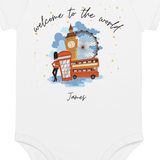Welcome to the World London Town (Personalised Name Bodysuit) - Cozy Crew Club