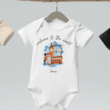 Welcome to the World London Town (Personalised Name Bodysuit) - Cozy Crew Club