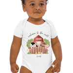 Welcome to the World Farm Animals (Personalised Name Bodysuit) - Cozy Crew Club