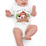 Welcome to the World Farm Animals (Personalised Name Bodysuit) - Cozy Crew Club