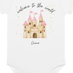 Welcome to the World Princess Castle (Personalised Name Bodysuit) - Cozy Crew Club