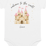 Welcome to the World Princess Castle (Personalised Name Bodysuit) - Cozy Crew Club