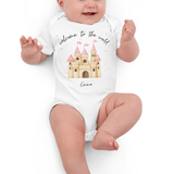 Welcome to the World Princess Castle (Personalised Name Bodysuit) - Cozy Crew Club