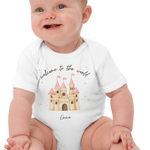 Welcome to the World Princess Castle (Personalised Name Bodysuit) - Cozy Crew Club