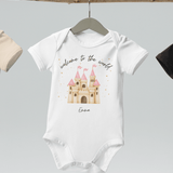 Welcome to the World Princess Castle (Personalised Name Bodysuit) - Cozy Crew Club