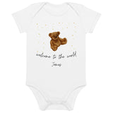 Welcome to the World (Personalised Name Bear Bodysuit)