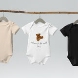 Welcome to the World (Personalised Name Bear Bodysuit)