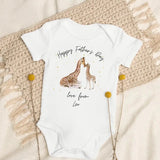 Happy Father's Day (Personalised Giraffe Bodysuit) - Cozy Crew Club