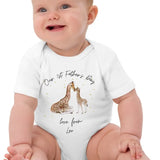 Our First Father's Day (Personalised Giraffe Bodysuit) - Cozy Crew Club