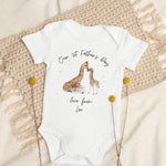 Our First Father's Day (Personalised Giraffe Bodysuit) - Cozy Crew Club