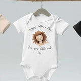 Happy Father's Day (Personalised Lion Bodysuit) - Cozy Crew Club