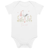 Stork Baby Girl Due Bodysuit