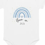 Born in 2026 Blue Personalised Bodysuit - Cozy Crew Club