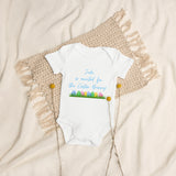 Excited For The Easter Bunny Blue (Personalised Name) Bodysuit