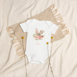 Easter Bunny In Bloom (Personalised Name) Bodysuit