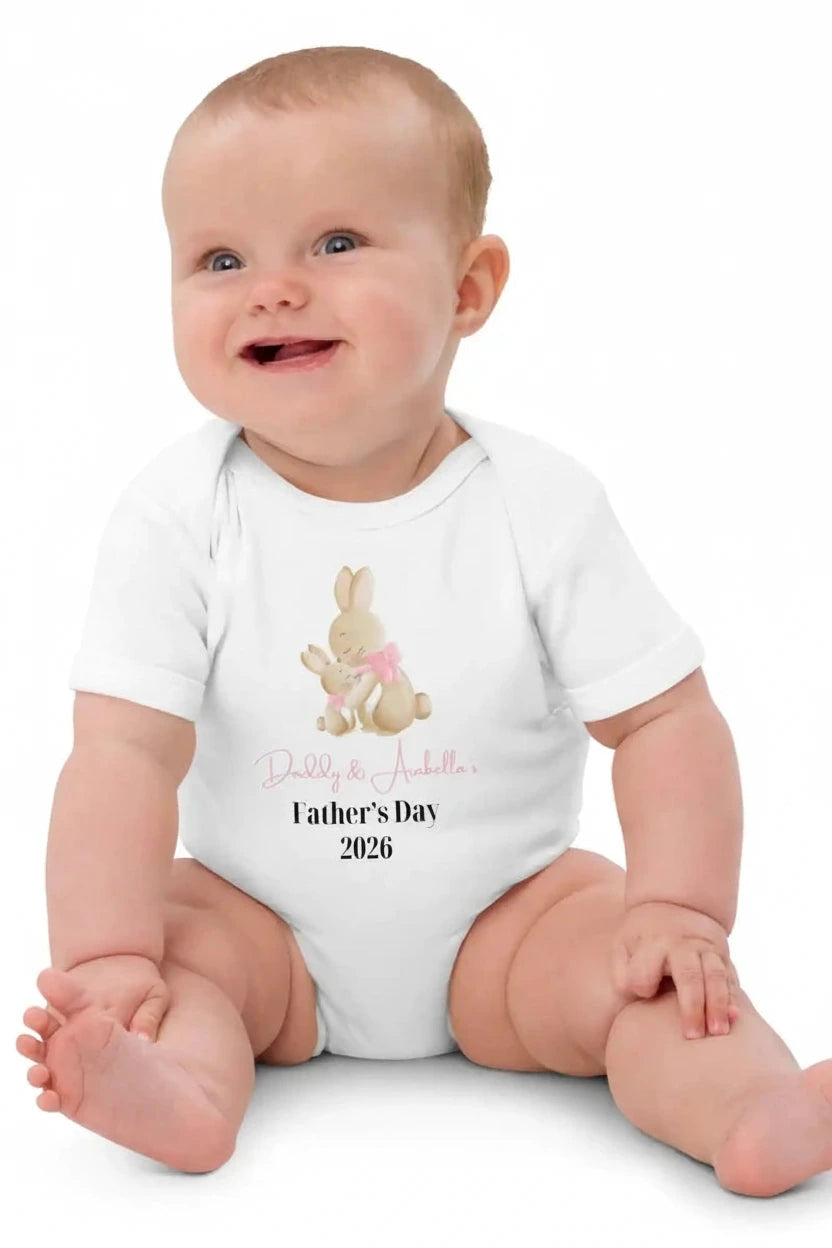 Bunny Father's Day 2025 (Personalised Bodysuit) - Cozy Crew Club