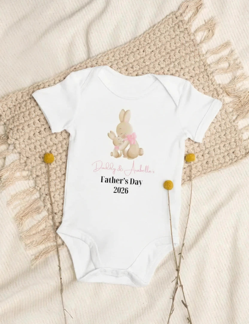 Bunny Father's Day 2025 (Personalised Bodysuit) - Cozy Crew Club