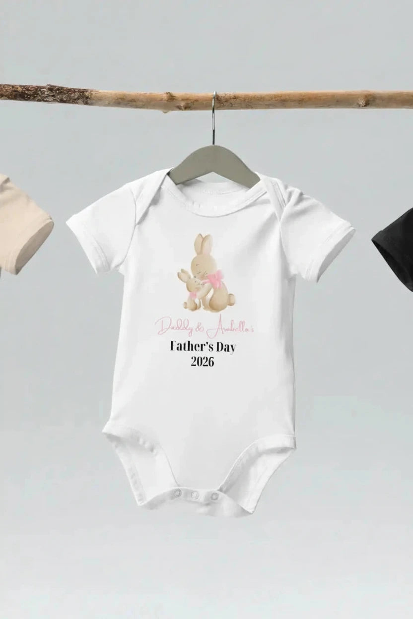 Bunny Father's Day 2025 (Personalised Bodysuit) - Cozy Crew Club
