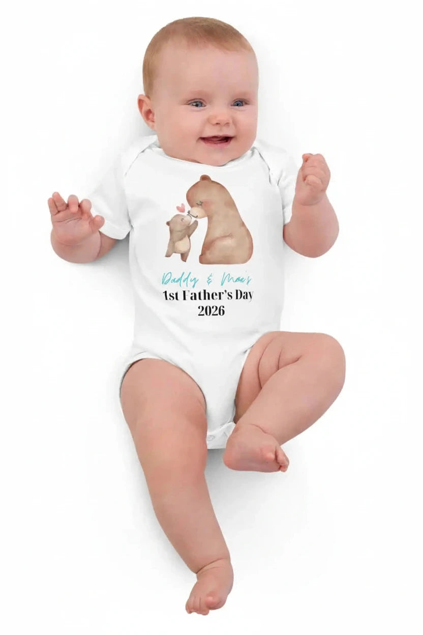 Bear First Father's Day (Personalised Bodysuit) - Cozy Crew Club