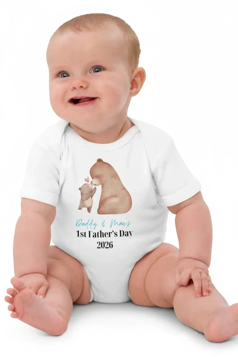 Bear First Father's Day (Personalised Bodysuit) - Cozy Crew Club