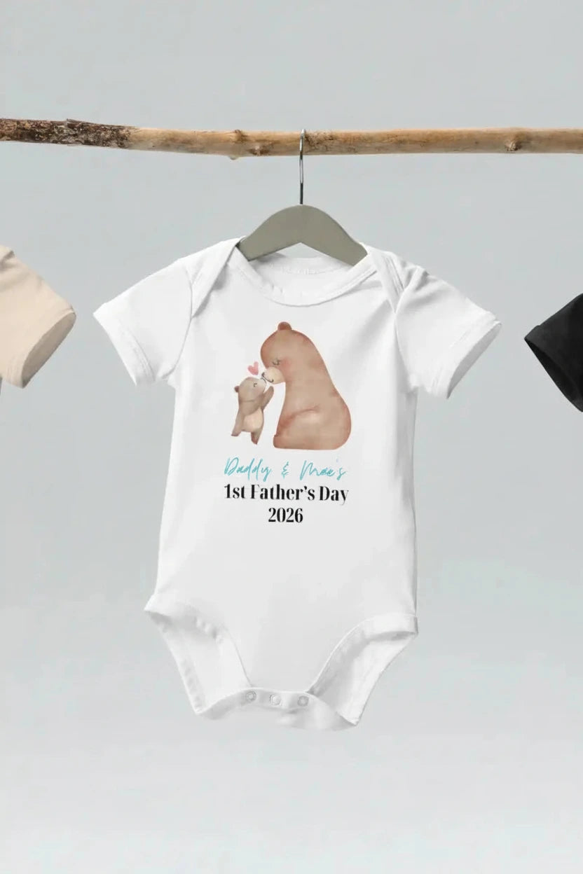 Bear First Father's Day (Personalised Bodysuit) - Cozy Crew Club