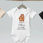 Happy Father's Day (Personalised Bear Bodysuit) - Cozy Crew Club