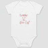 Nice List Christmas Personalied 2025 Bodysuit
