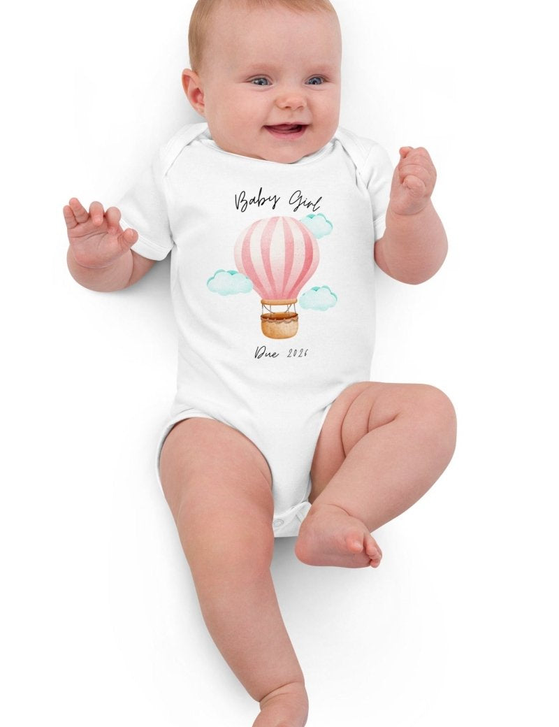 Baby Girl Due (Personalised Name Bodysuit) - Cozy Crew Club