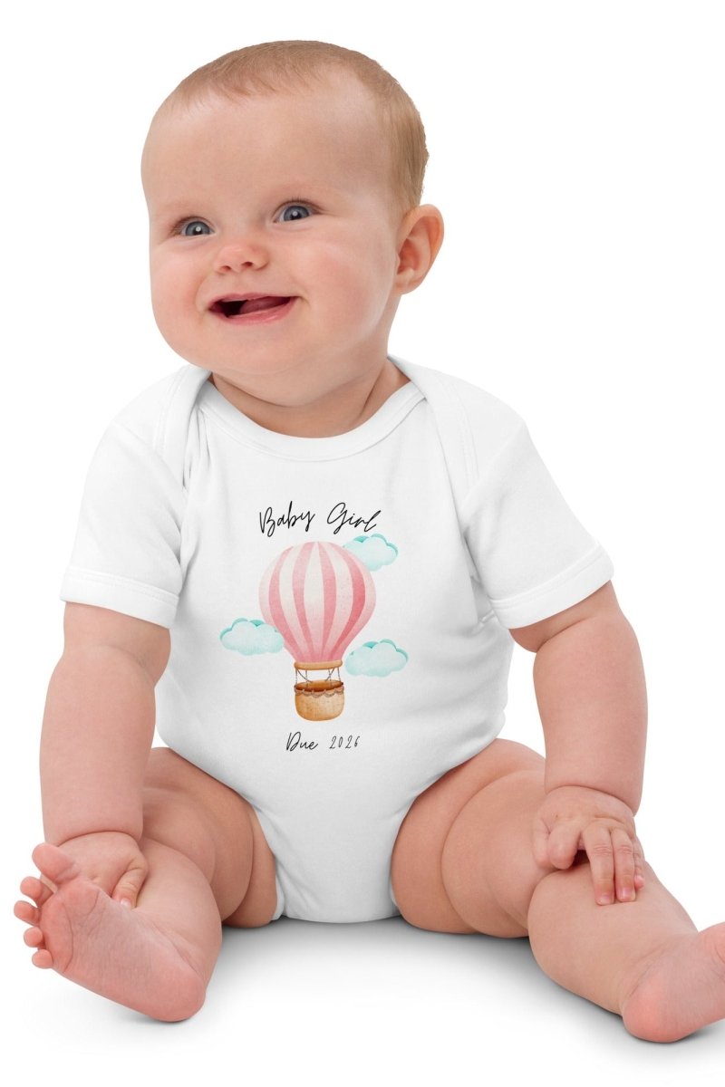 Baby Girl Due (Personalised Name Bodysuit) - Cozy Crew Club