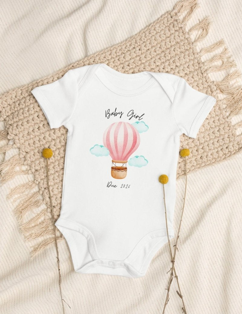 Baby Girl Due (Personalised Name Bodysuit) - Cozy Crew Club