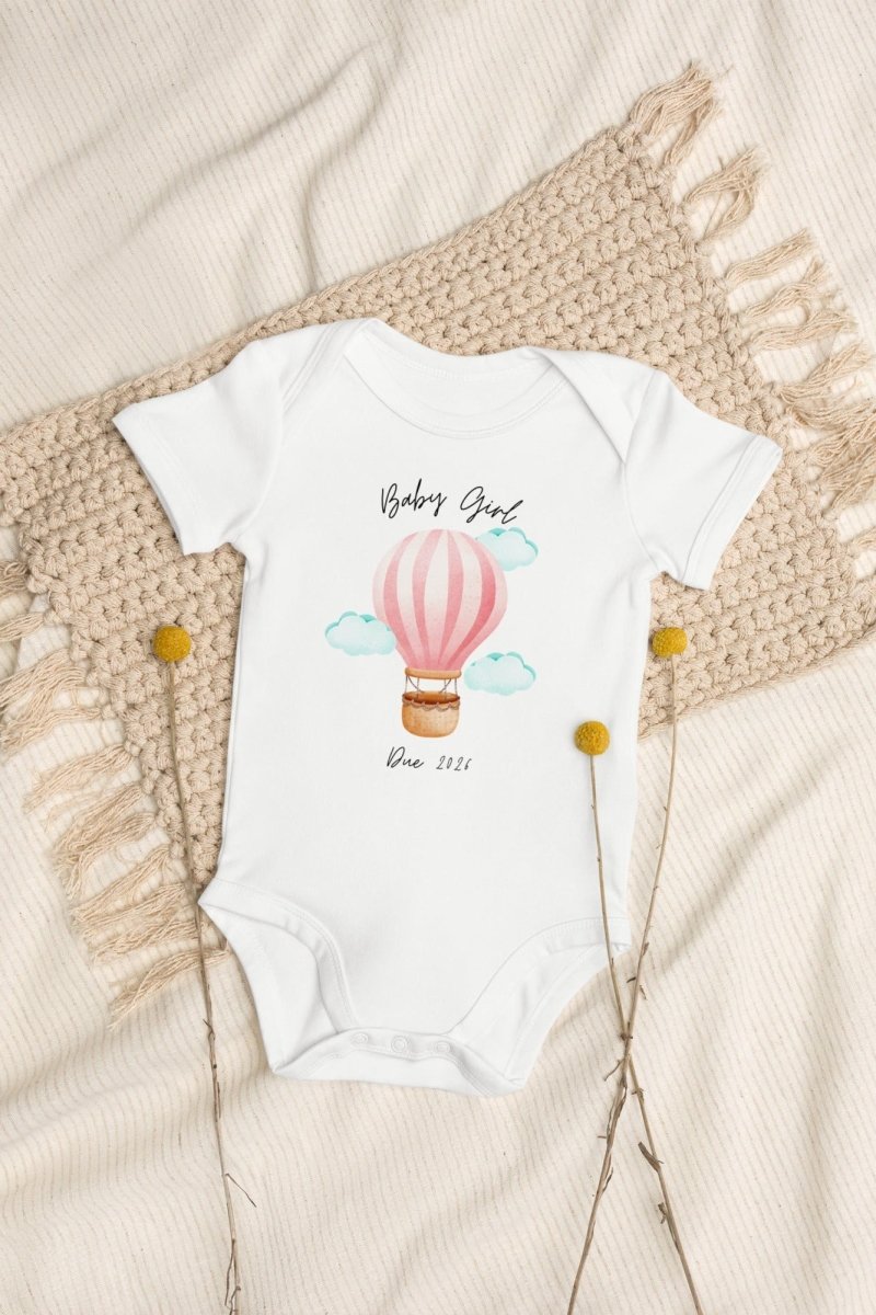 Baby Girl Due (Personalised Name Bodysuit) - Cozy Crew Club