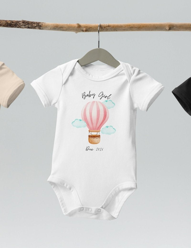 Baby Girl Due (Personalised Name Bodysuit) - Cozy Crew Club