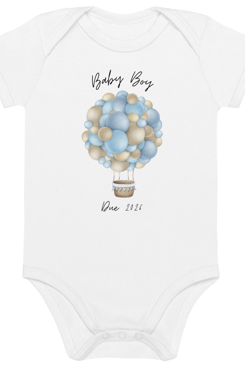 Baby Boy Due (Personalised Name Bodysuit) - Cozy Crew Club