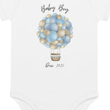 Baby Boy Due (Personalised Name Bodysuit) - Cozy Crew Club