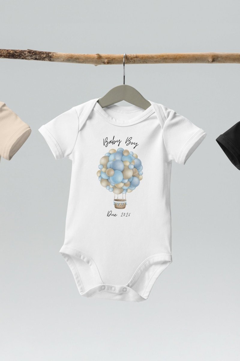 Baby Boy Due (Personalised Name Bodysuit) - Cozy Crew Club