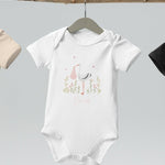 Stork Baby Girl Due Bodysuit White - Cozy Crew Club