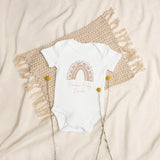 Neutral Rainbow Baby Due Bodysuit