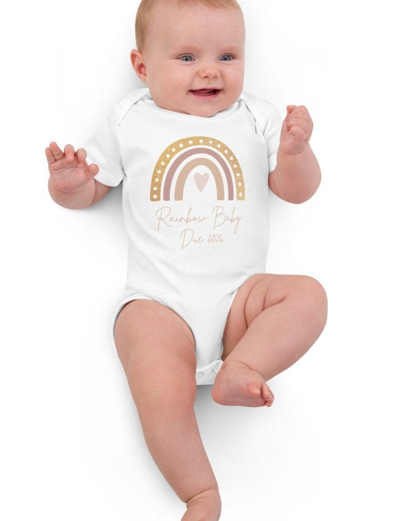 Neutral Rainbow Baby Due Bodysuit - Cozy Crew Club