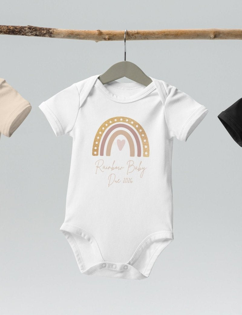 Neutral Rainbow Baby Due Bodysuit - Cozy Crew Club
