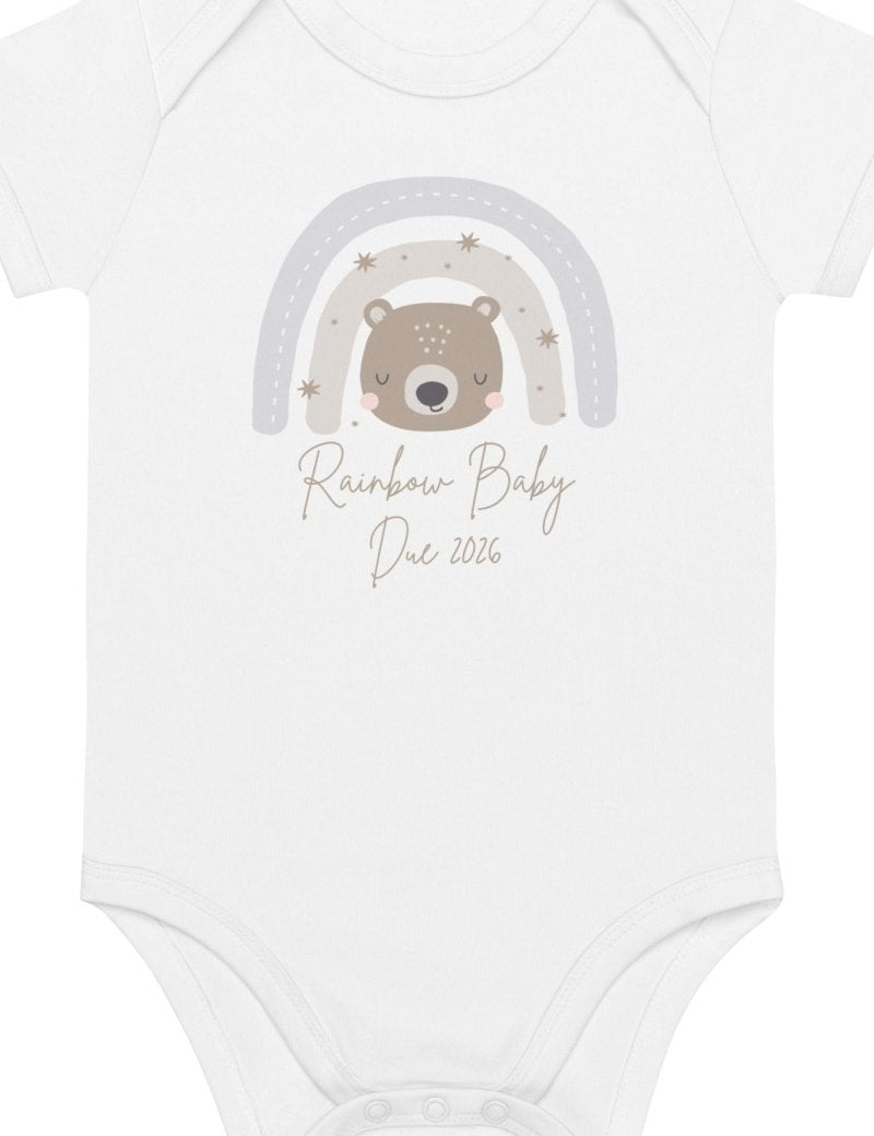 Neutral Bear Rainbow Baby Due Bodysuit - Cozy Crew Club