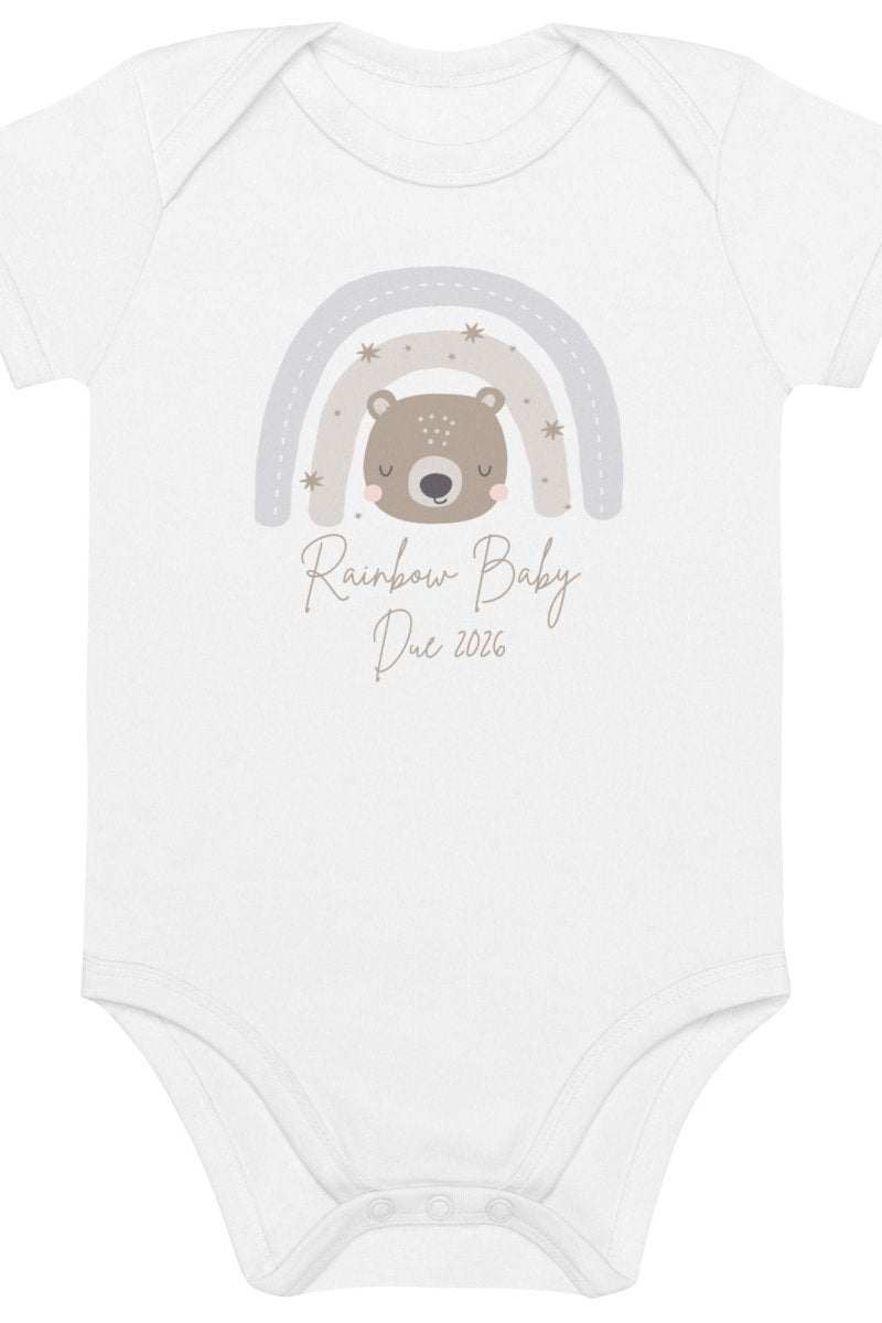Neutral Bear Rainbow Baby Due Bodysuit - Cozy Crew Club