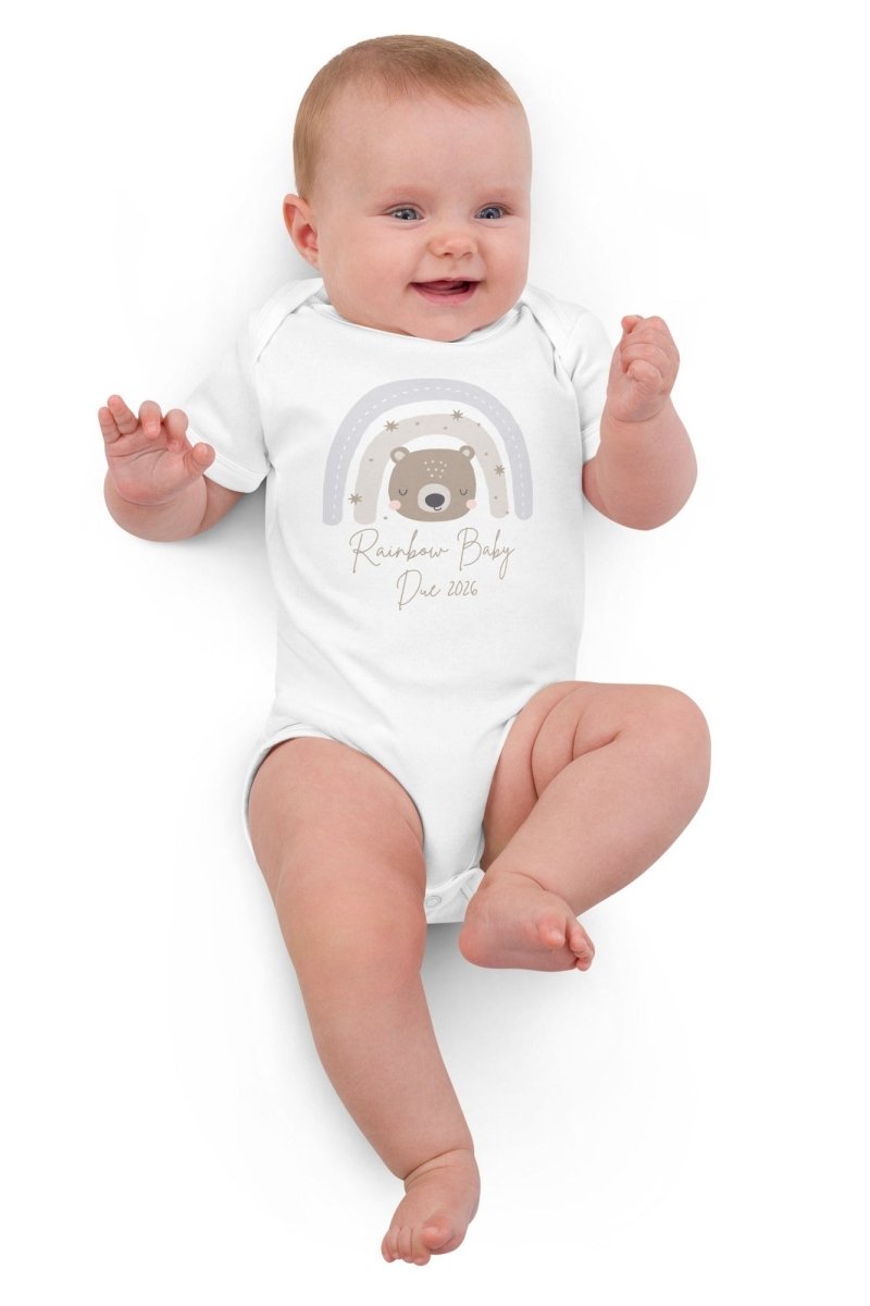 Neutral Bear Rainbow Baby Due Bodysuit - Cozy Crew Club