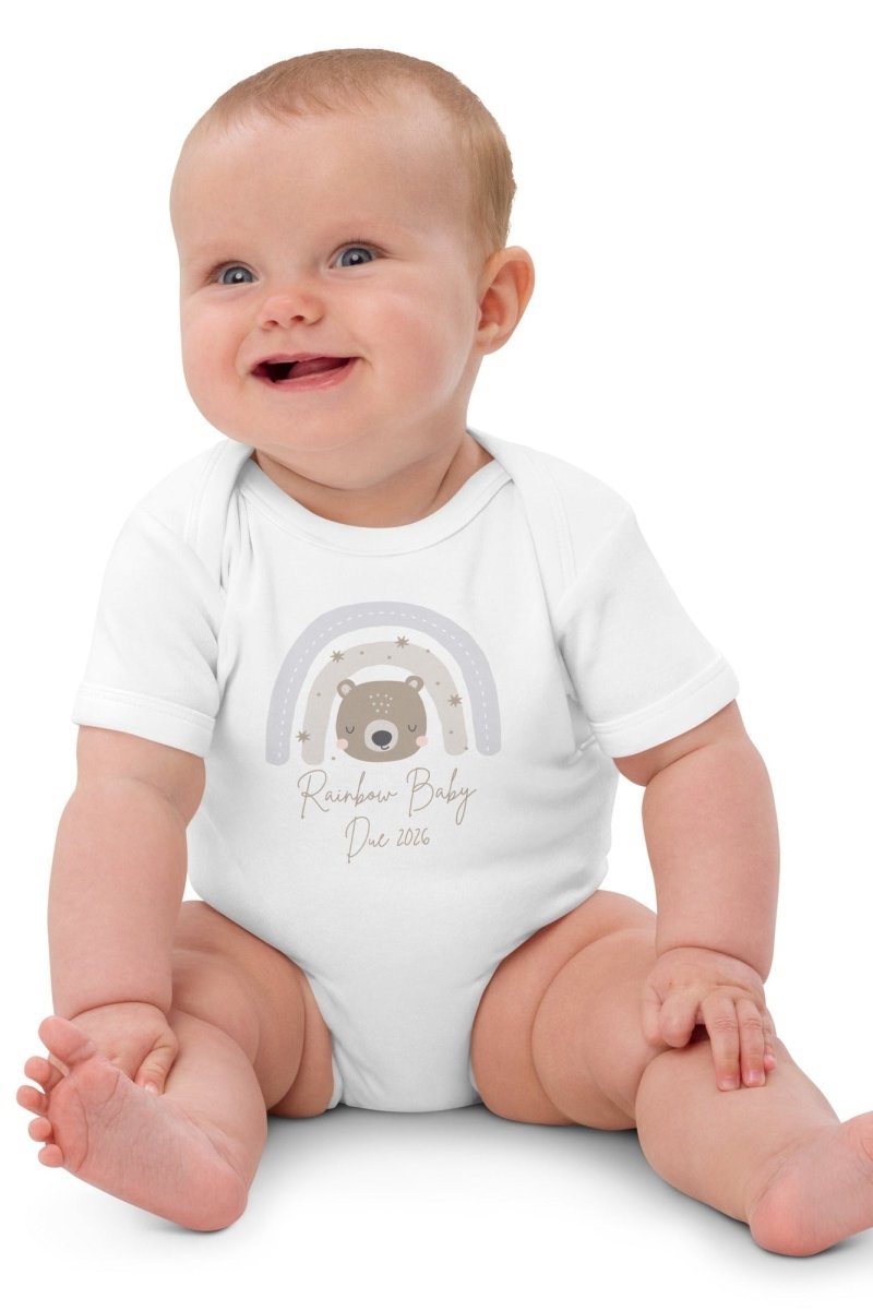 Neutral Bear Rainbow Baby Due Bodysuit - Cozy Crew Club