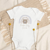 Neutral Bear Rainbow Baby Due Bodysuit - Cozy Crew Club
