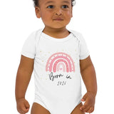 Born in 2026 Pink Personalised Bodysuit - Cozy Crew Club