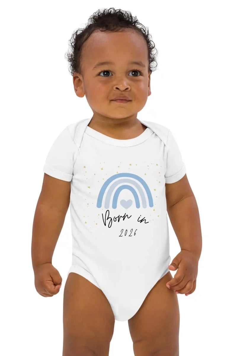 Born in 2026 Blue Personalised Bodysuit - Cozy Crew Club