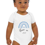 Born in 2026 Blue Personalised Bodysuit - Cozy Crew Club