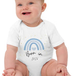 Born in 2026 Blue Personalised Bodysuit - Cozy Crew Club