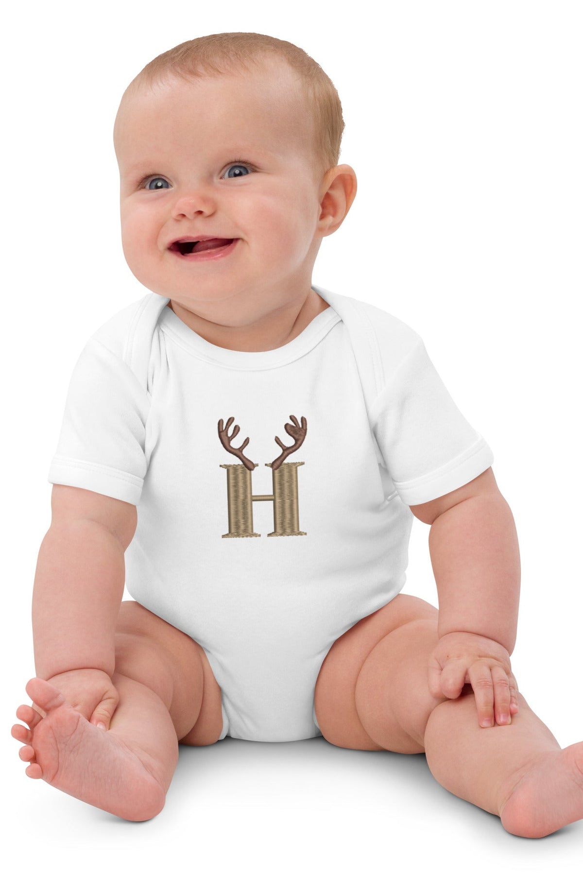 Antlers With Initial Bodysuit Vest