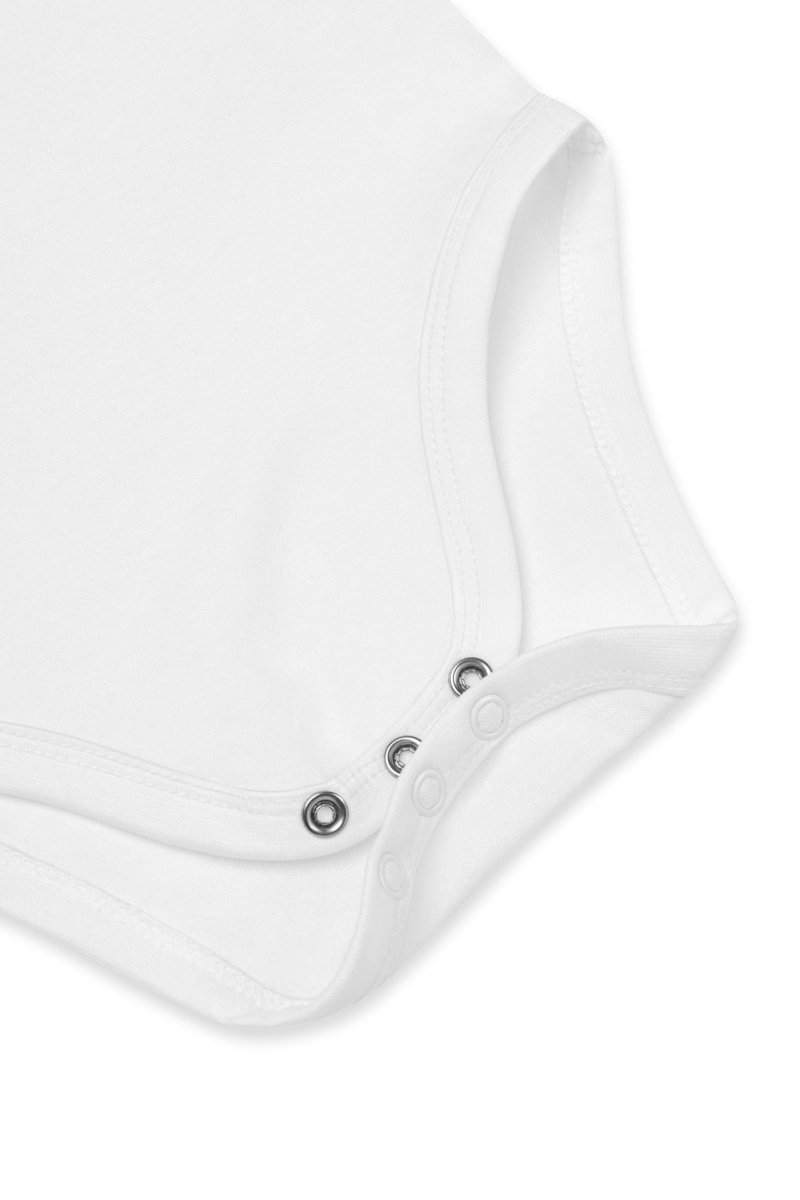 Stork Baby Girl Due Bodysuit White - Cozy Crew Club